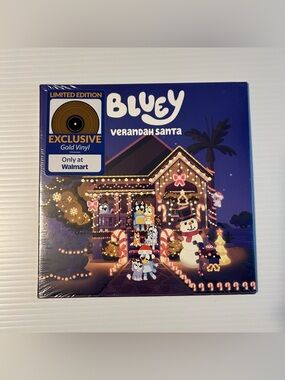 Bluey Gold Vinyl 7" Walmart Exclusive Verandah Santa NEW Sealed Limited Edition